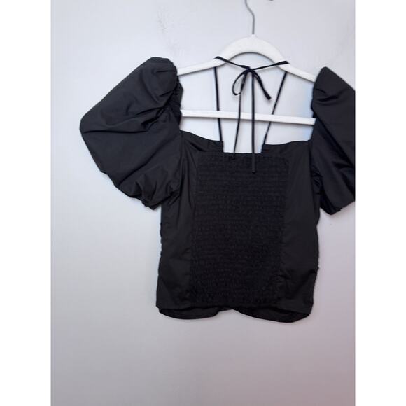 Sophie Rue Revolve Black Cotton Puff Sleeve Top Small NWT - Picture 13 of 15